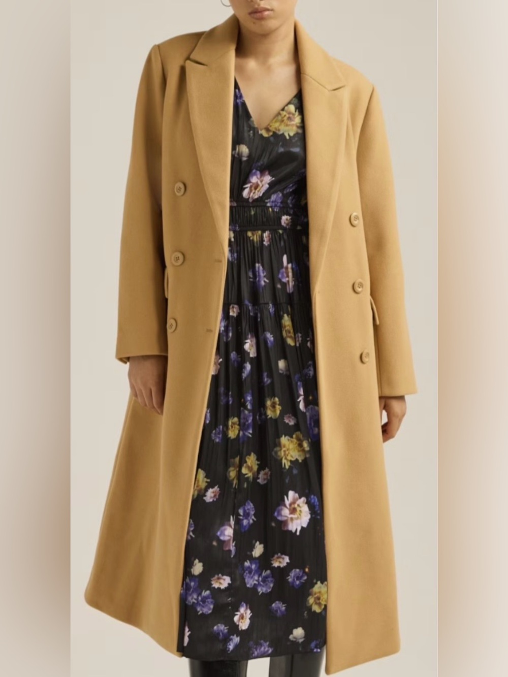 Scoop Women’s Oversized Double Breasted Long Coat